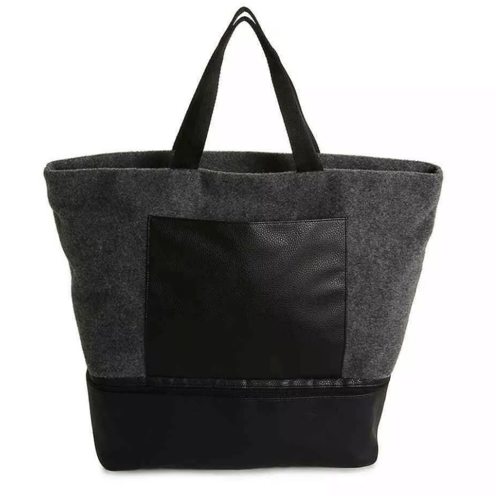 Gray Felt Tote Bag